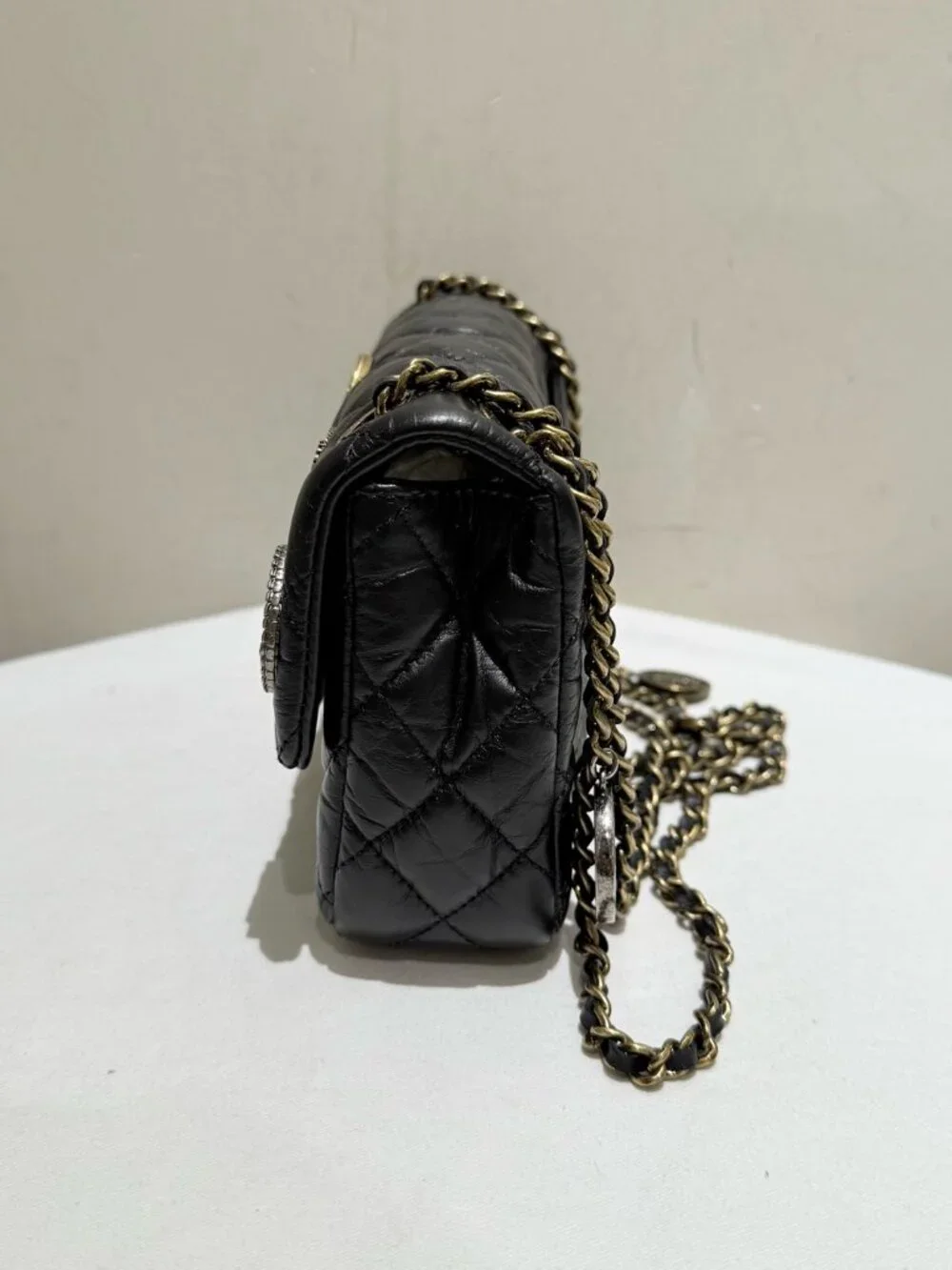 Chanel Classic Flap Medium World Tour Coin Badge Limited Edition Cruise Collecti